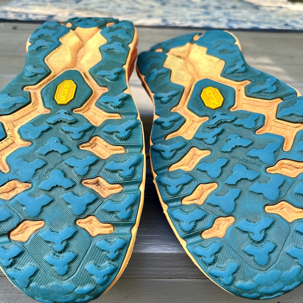 Hoka Women's Sneakers - Teal and Orange - Picture 6 of 9